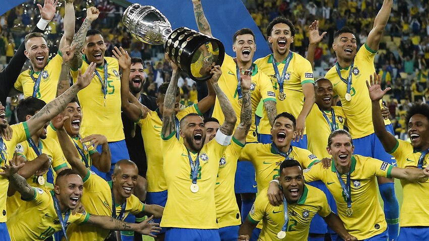 Jesus stars, gets sent off as Brazil beat Peru to seal Copa America glory