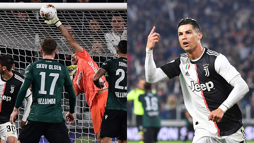 Buffon's brilliant last minute save secures victory for Juventus as Ronaldo scores again