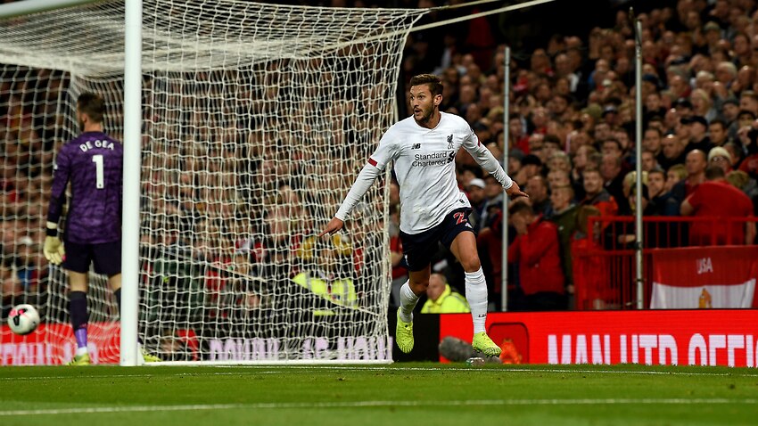 Lallana rescues point but Liverpool's winning streak comes to an end at Old Trafford