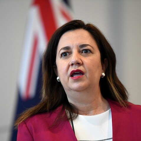 Queensland Premier Annastacia Palaszczuk speaks to the media during a press conference to provide a Covid update in Brisbane.