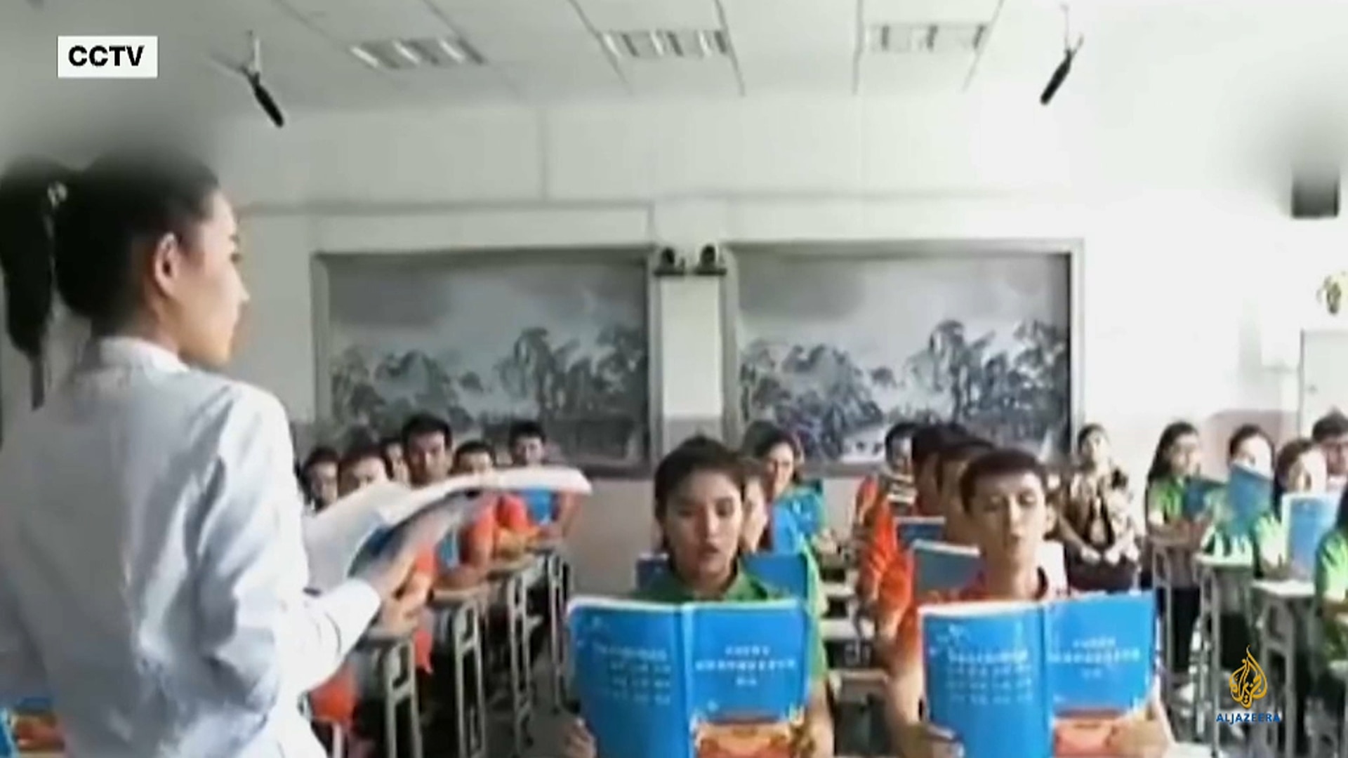 In a rare move, China released images from inside what it calls 'vocational camps' in Xinjiang province.