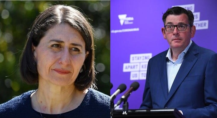 NSW Premier Gladys Berejiklian and Victorian Premier Daniel Andrews have said fines are necessary to help protect the community. 