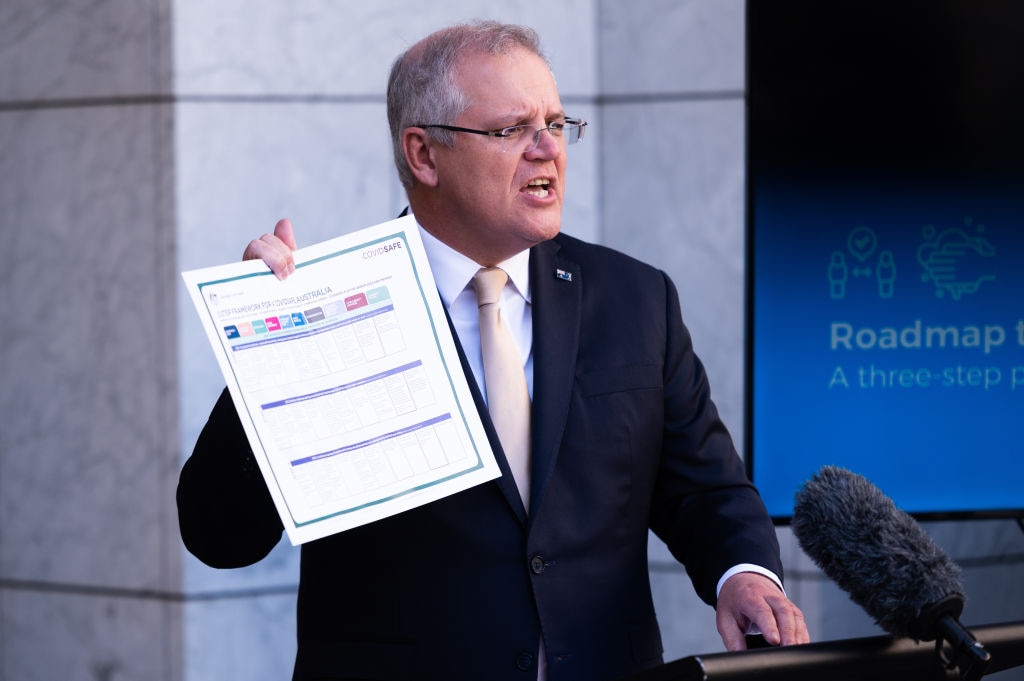Prime Minister Scott Morrison Announces Plan For Easing Of COVID-19 Restrictions
