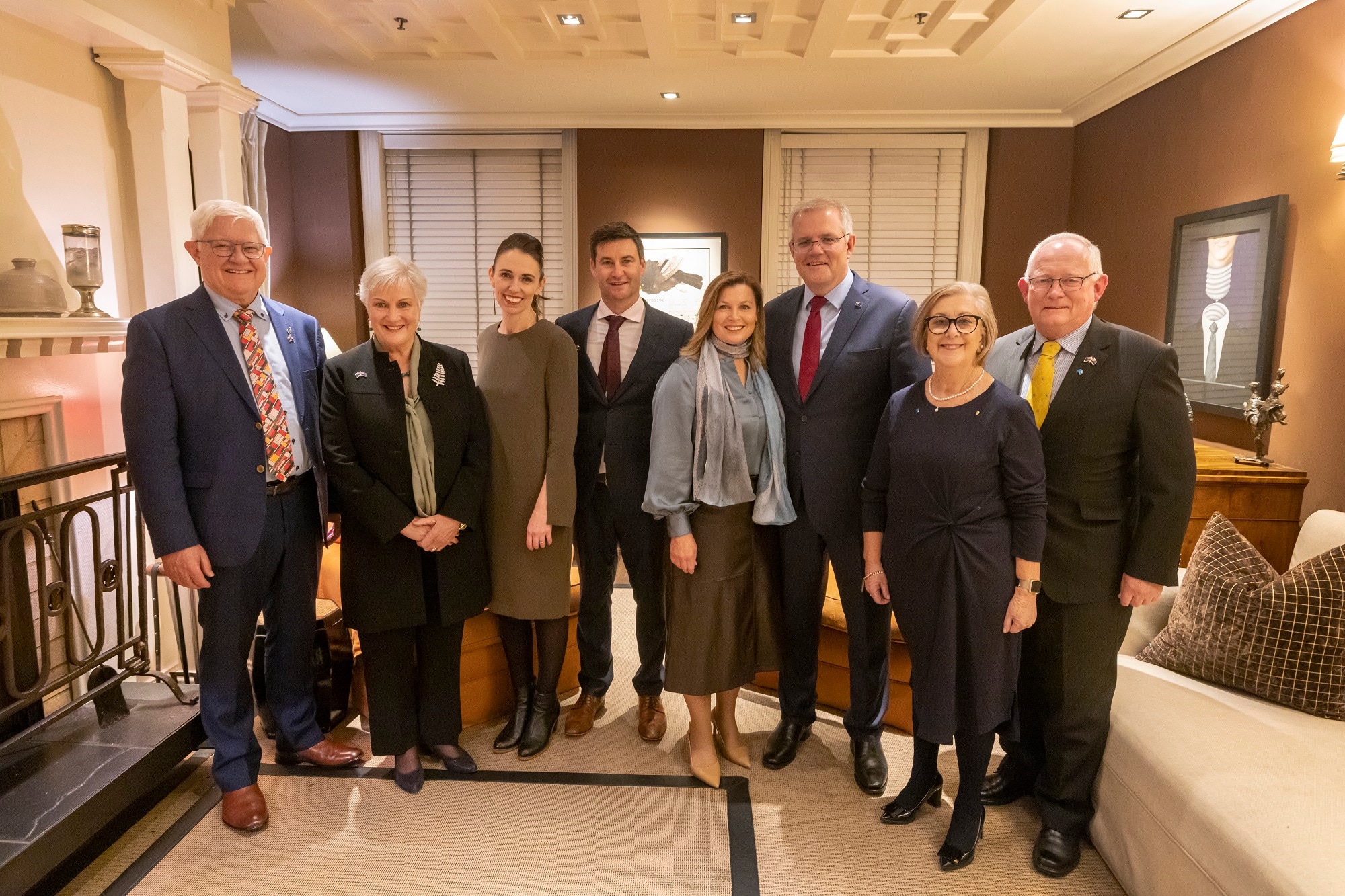 Scott Morrison and Jacinda Ardern are among dignitaries who had a dinner at Eichardts Private Hotel.