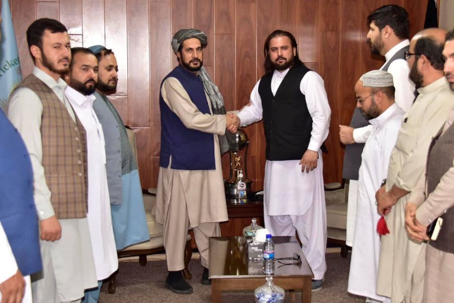 Azizullah Fazli (right in black vest) was reappointed ACB Chairman last month. 
