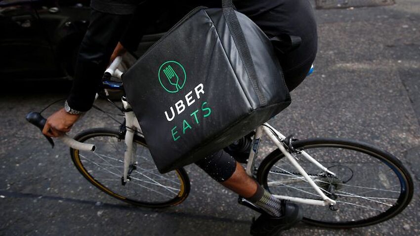 uber eats with a bike