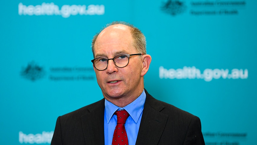 Australian Chief Medical Officer Paul Kelly addresses the media during a press conference in Canberra on 13 January, 2021.