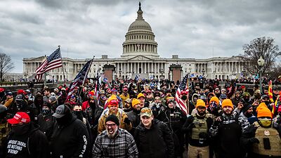 Trump-Anhänger veranstalten am 6. Januar im US-Kapitol eine "Stop The Steal" -Rallye. 