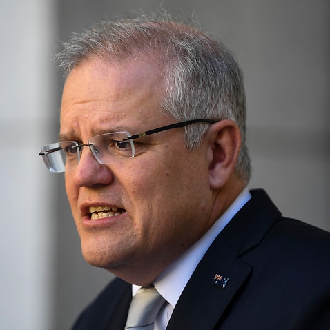 Prime Minister Scott Morrison speaks to the media during a press conference at Parliament House on Wednesday. 