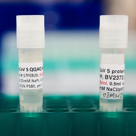 Three potential coronavirus vaccines at Novavax labs in Gaithersburg, Maryland in March, 2020.