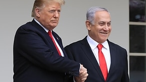 A file image of President Donald Trump and Israel's Benjamin Netanyahu