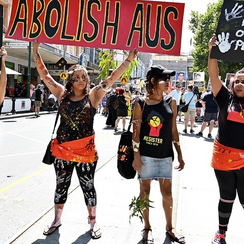 Protesting against Australia day