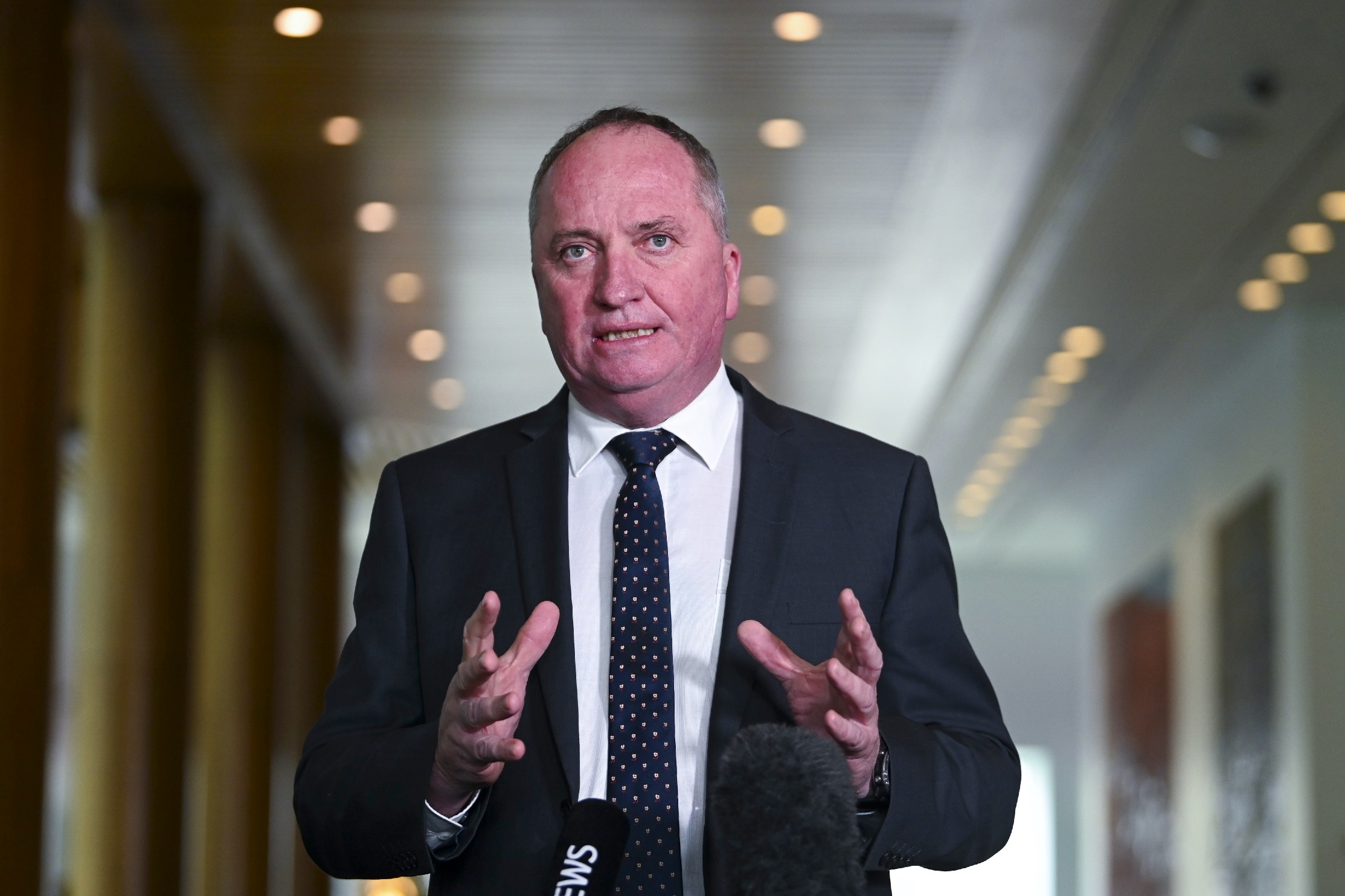 Nationals leader Barnaby Joyce speaking ahead of Sunday's party room meeting says there is little chance of support for a steep increase to the 2030 target.