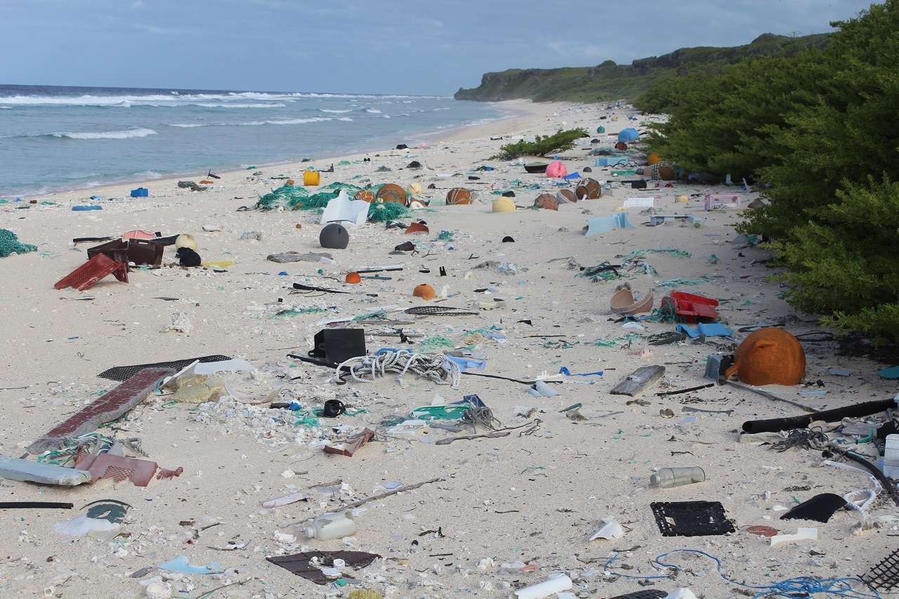 The small and uninhabited Henderson Island in the south Pacific Ocean has been found to have the world's highest density of waste plastic.