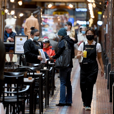 A general view of a cafe in the Strand Arcade, Sydney
