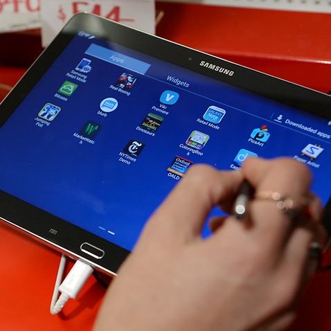 A stock image of a Samsung Android tablet computer