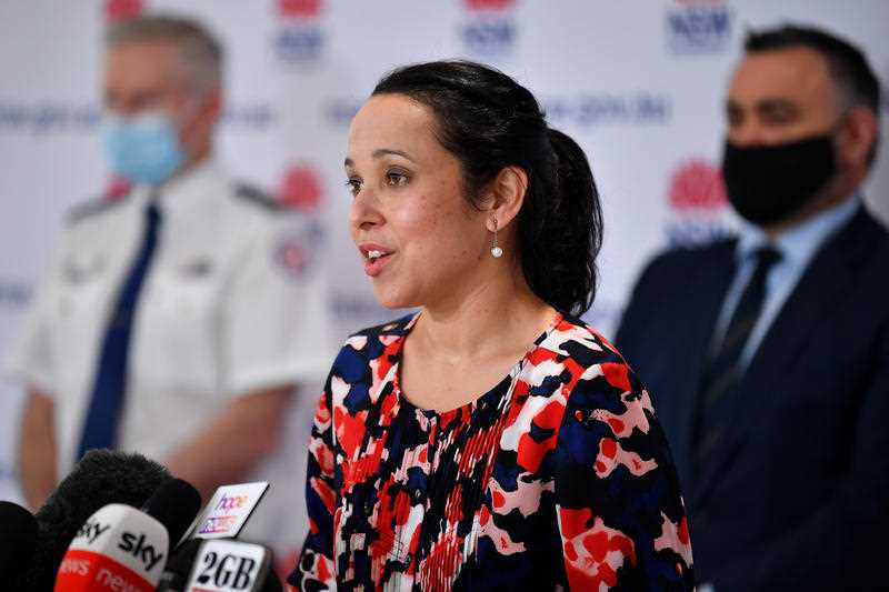 NSW Deputy Chief Health Officer Dr Marianne Gale speaks to the media during a press conference in Sydney