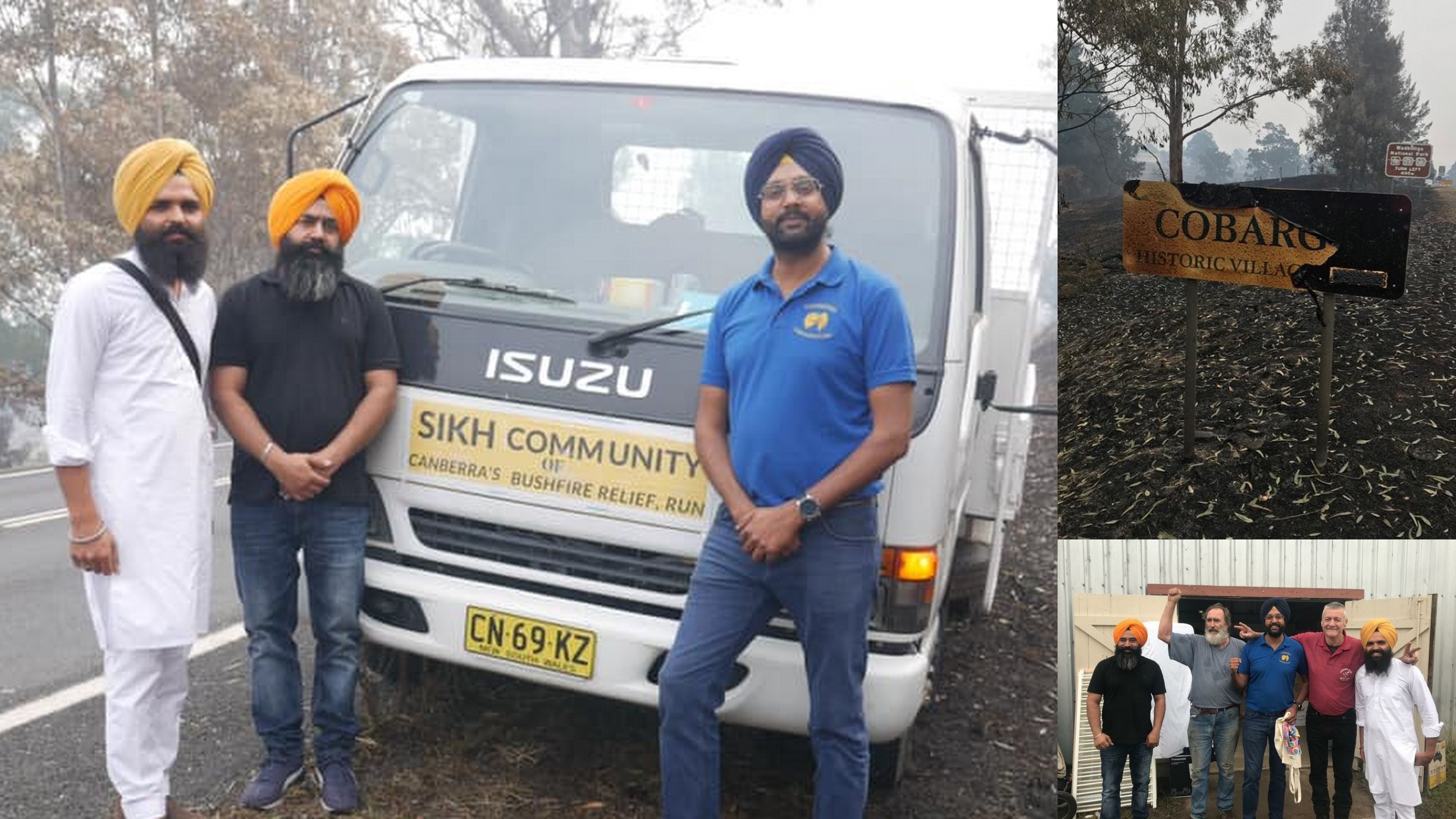 Canberra's Sikh community delivered groceries to the bushfire-affected communities in Cobargo, NSW.