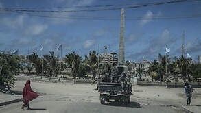 Somalian security forces are seen at the streets of Mogadishu, Somalia.