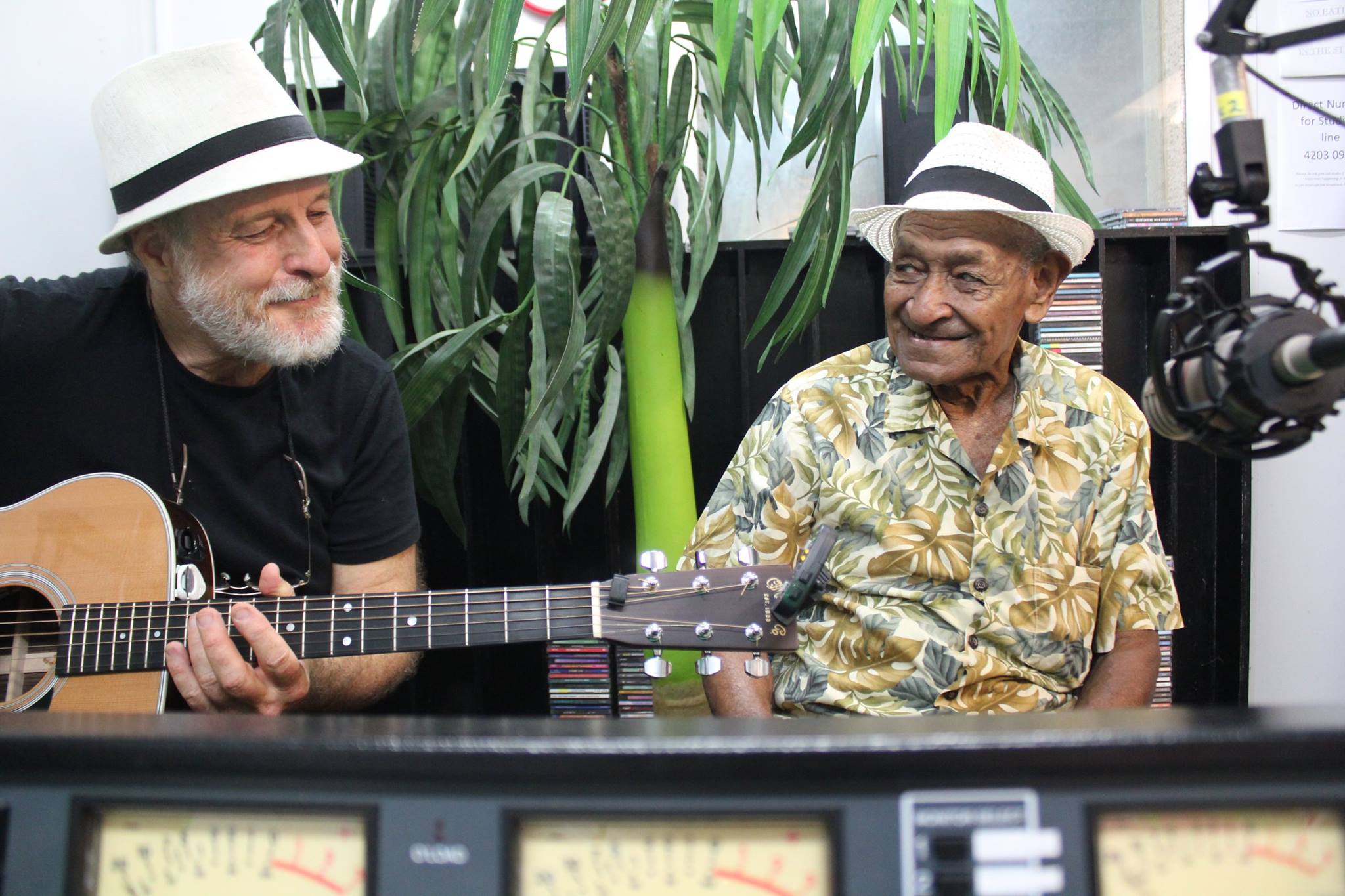 Seaman Dan with Karl Neuenfeldt at TSIMA Radio on Thursday Island.