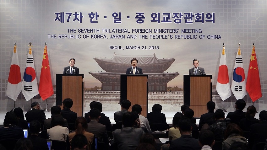 China Japan And South Korea Hold Rare Talks Sbs News