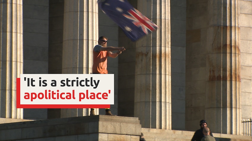 Image for read more article 'Veteran left 'speechless' after protesters demonstrated at Shrine of Remembrance'