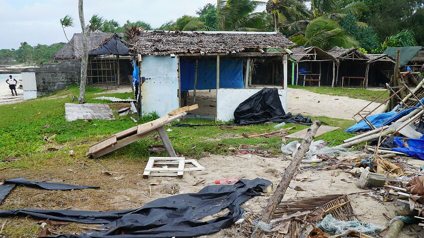 The deadly cyclone destroyed much of Vanuatu's second-largest town Luganville,  275 kms (170 miles) north of Port Villa, but early warnings appeared to have prevented mass casualties in the Pacific nation, with some residents sheltered in caves to stay.