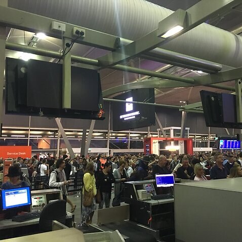 Passengers are facing long delays at Sydney Airport