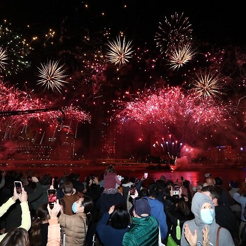 Fireworks and celebrations in Brisbane following Brisbane's successful 2032 Summer Olympics bid