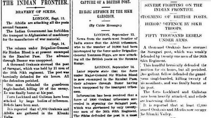 Newspaper reports in Australia on 15 September 1897