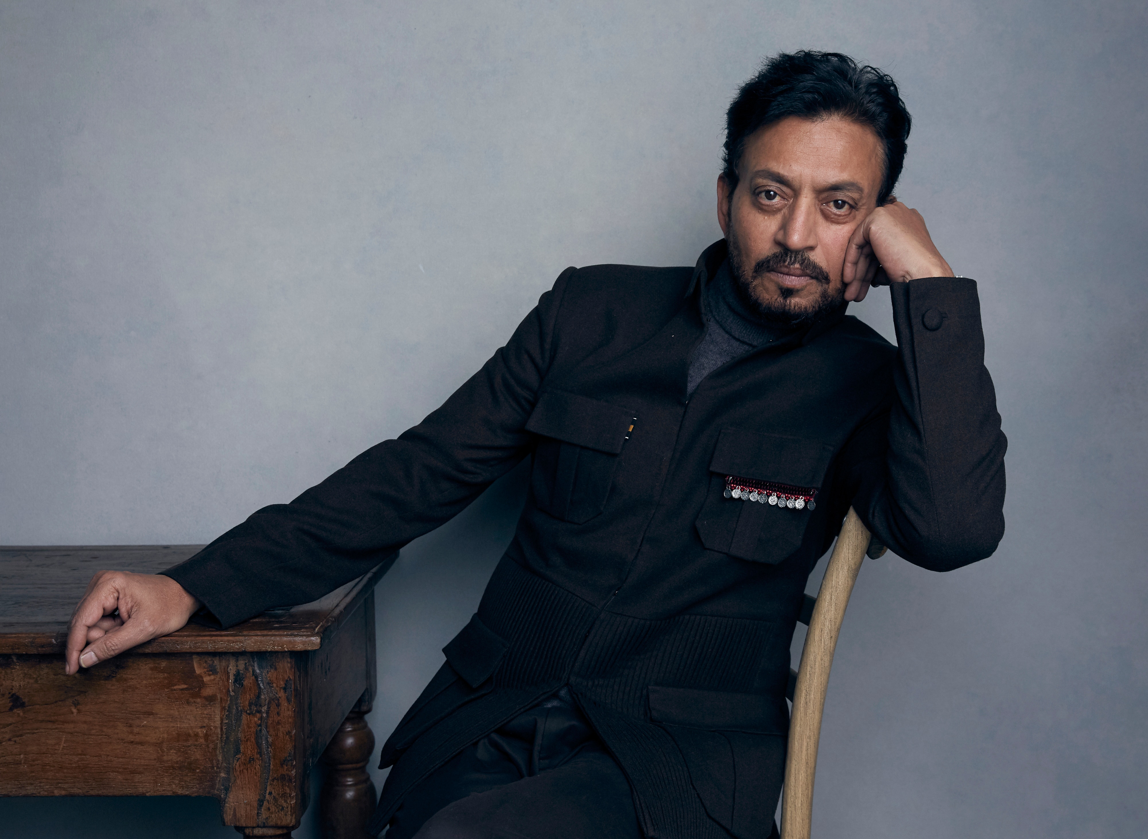 Irrfan Khan poses for a portrait to promote the film Puzzle in 2018.