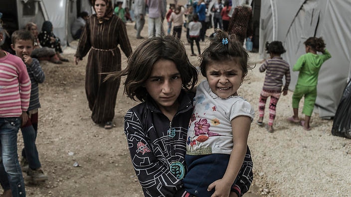 Refugees from Syria at a camp in Suru, Turkey.