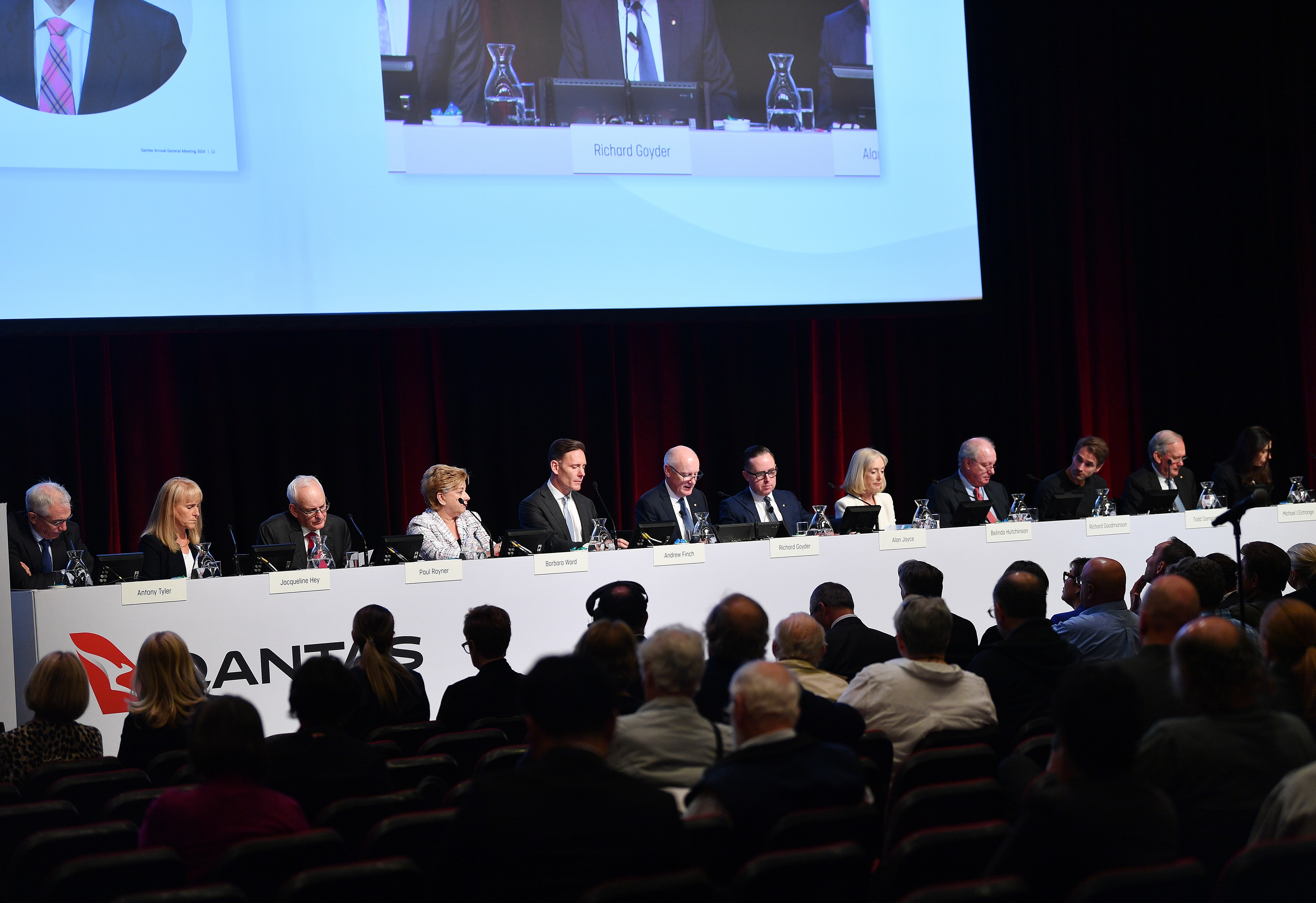 The 2019 Qantas annual general meeting in Adelaide faced questions over the airline’s role in transporting deportees.