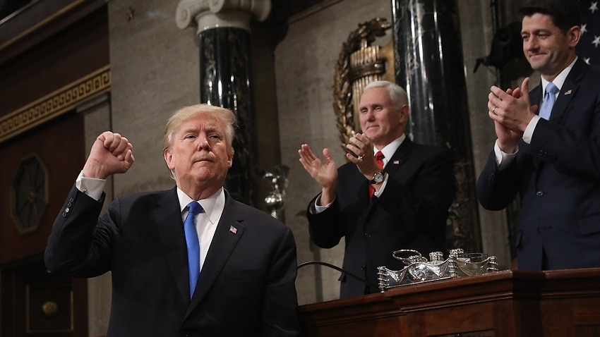 Image for read more article 'Trump delivers his first State of the Union address '