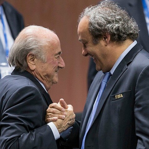 Sep Blatter and Michel Platini pictured in 2015 