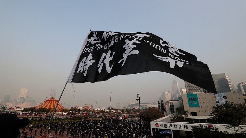 Image for read more article 'Clashes as Hong Kong pro-democracy protesters rally in support of Uighurs'