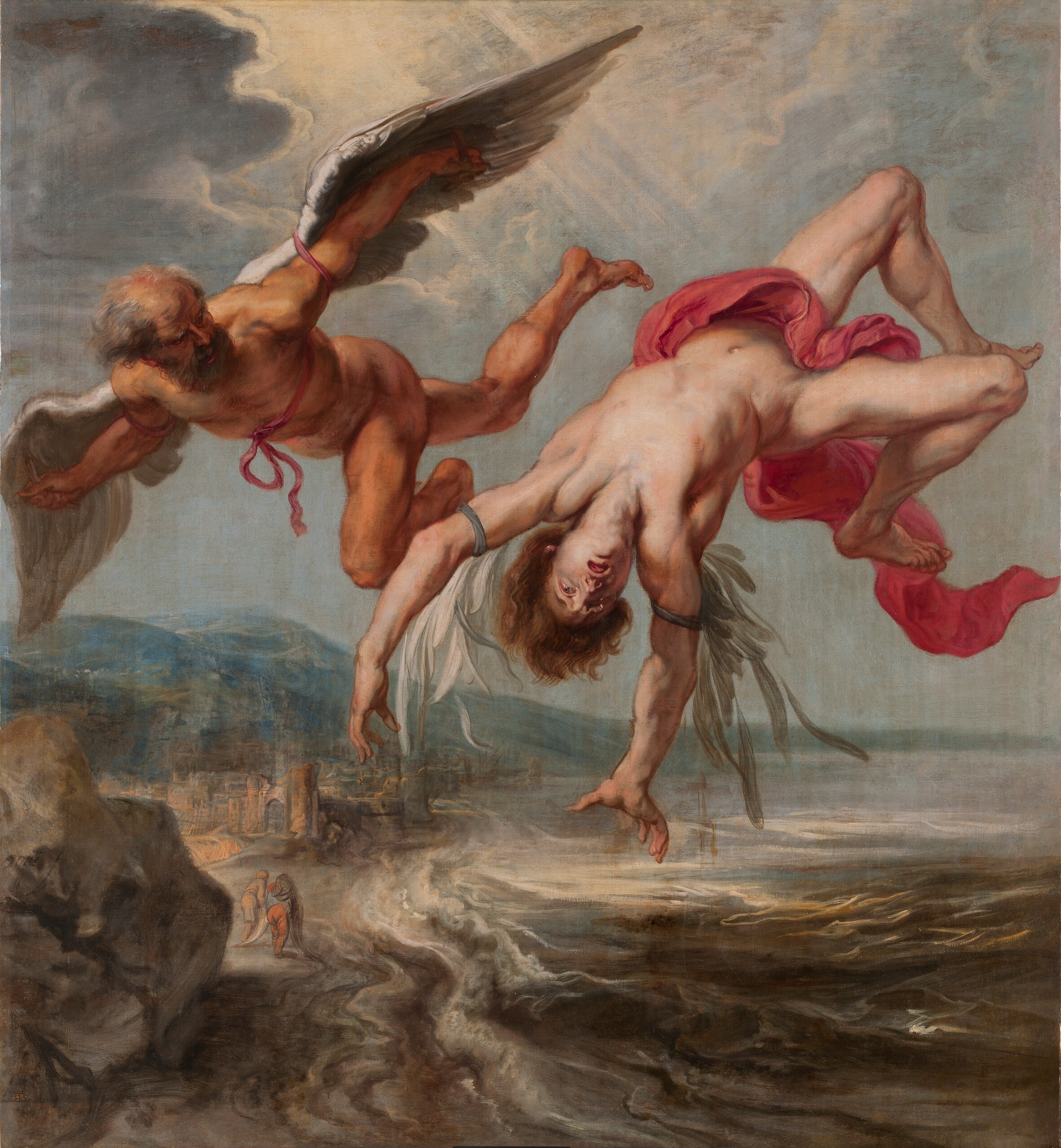 Jacob Peter Gowy's, The Flight of Icarus (1635–1637). 