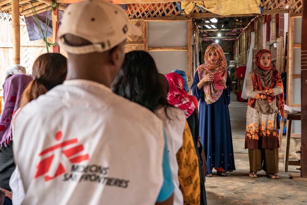 Last year, the MSF healthcare centre in Jamtoli camp for Rohingya refugees saw on average, more than 400 patients daily. Last year, the MSF healthcare centre in Jamtoli camp for Rohingya refugees saw on average, more than 400 patients daily.