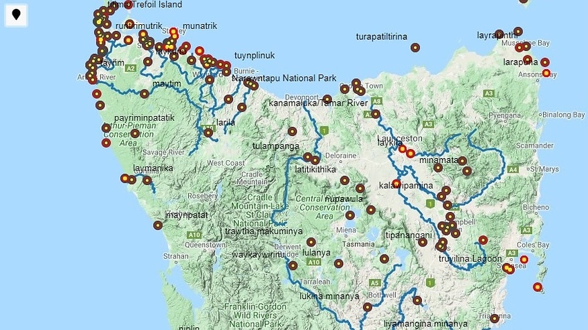 Sbs Language A New Interactive Map Of Tasmania With Aboriginal Names For Landmarks Has Been Publicly Released