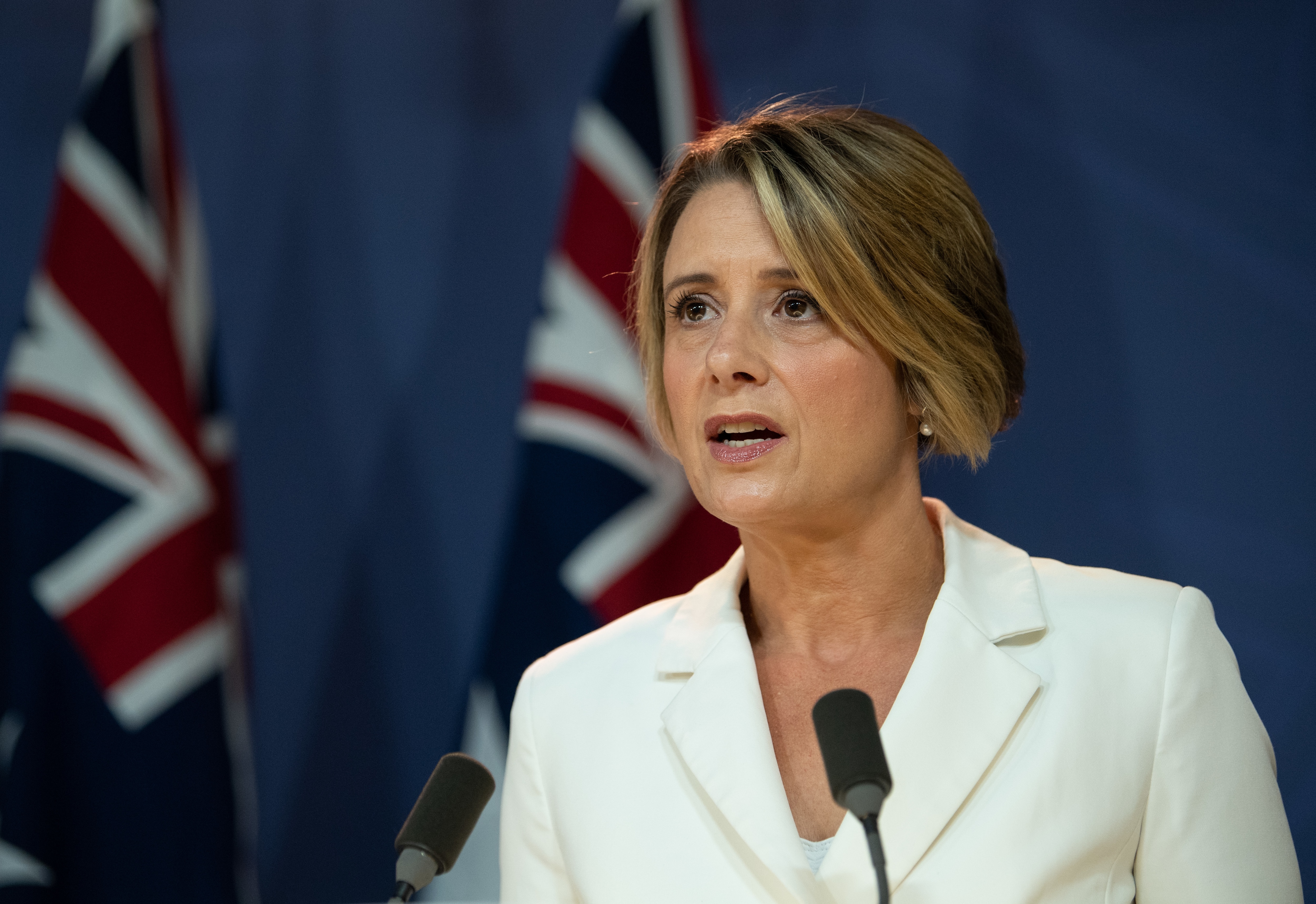 Labor Senate Kristina Keneally speaking at a media conference in Sydney.