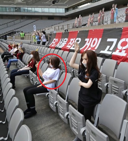 Mannequins in FC Seoul's stands