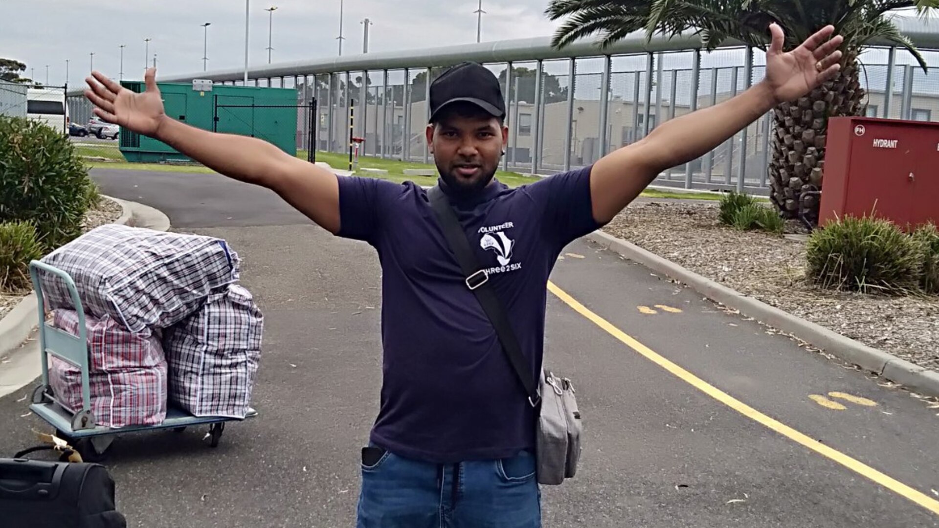 Sri Lankan Tamil refugee Thanush Selvarasa after he was released from Melbourne Immigration Transit Accommodation. 