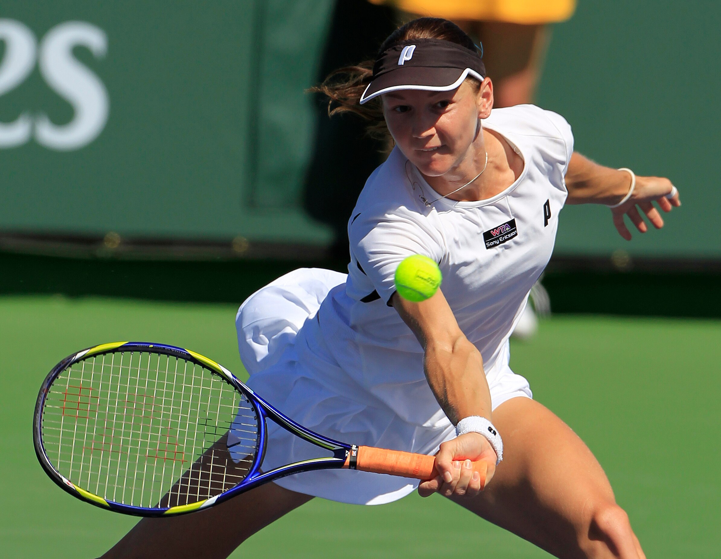 FILE - Renata Voracova of the Czech Republic returns a shot to Shuai Peng of China during a first round match at the BNP Paribas Open tennis tournament in Indian Wells, Calif., on March 10, 2011. The Australian Broadcasting Corp. reported later Friday, Ja