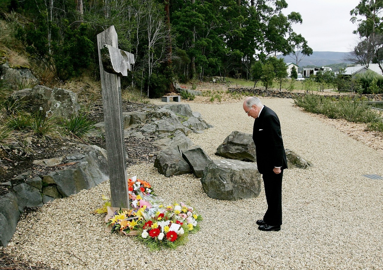 John Howard marks the 10th anniversary of the massacre in Port Arthur.