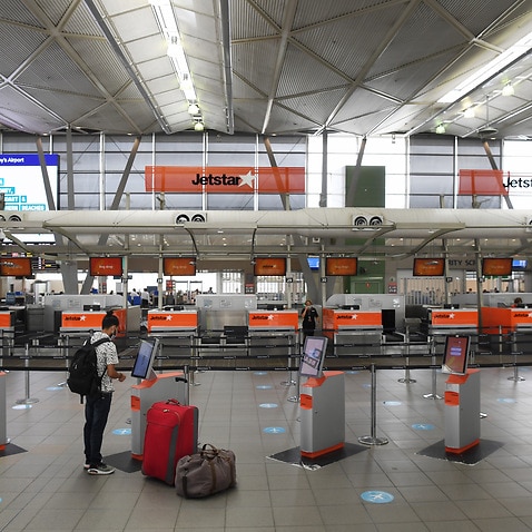 Virgin and Jetstar terminal is almost deserted, Sydney, Tuesday, December 22, 2020. A