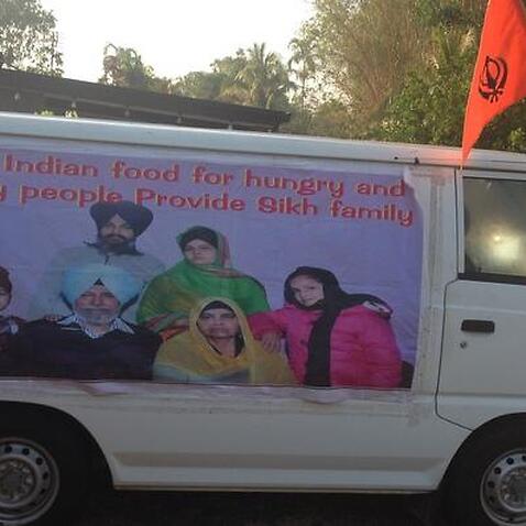 The van that Tejinder uses to deliver the free food in Darwin