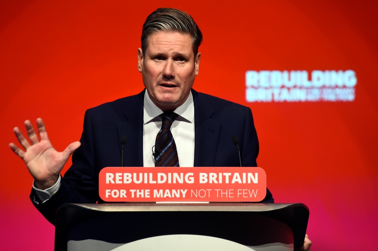 Shadow Secretary of State for Exiting the European Union Keir Starmer delivers a speech at the Labour Party Conference in Liverpool, Britain Shadow Secretary of State for Exiting the European Union Keir Starmer delivers a speech at the Labour Party Conference in Liverpool, Britain,