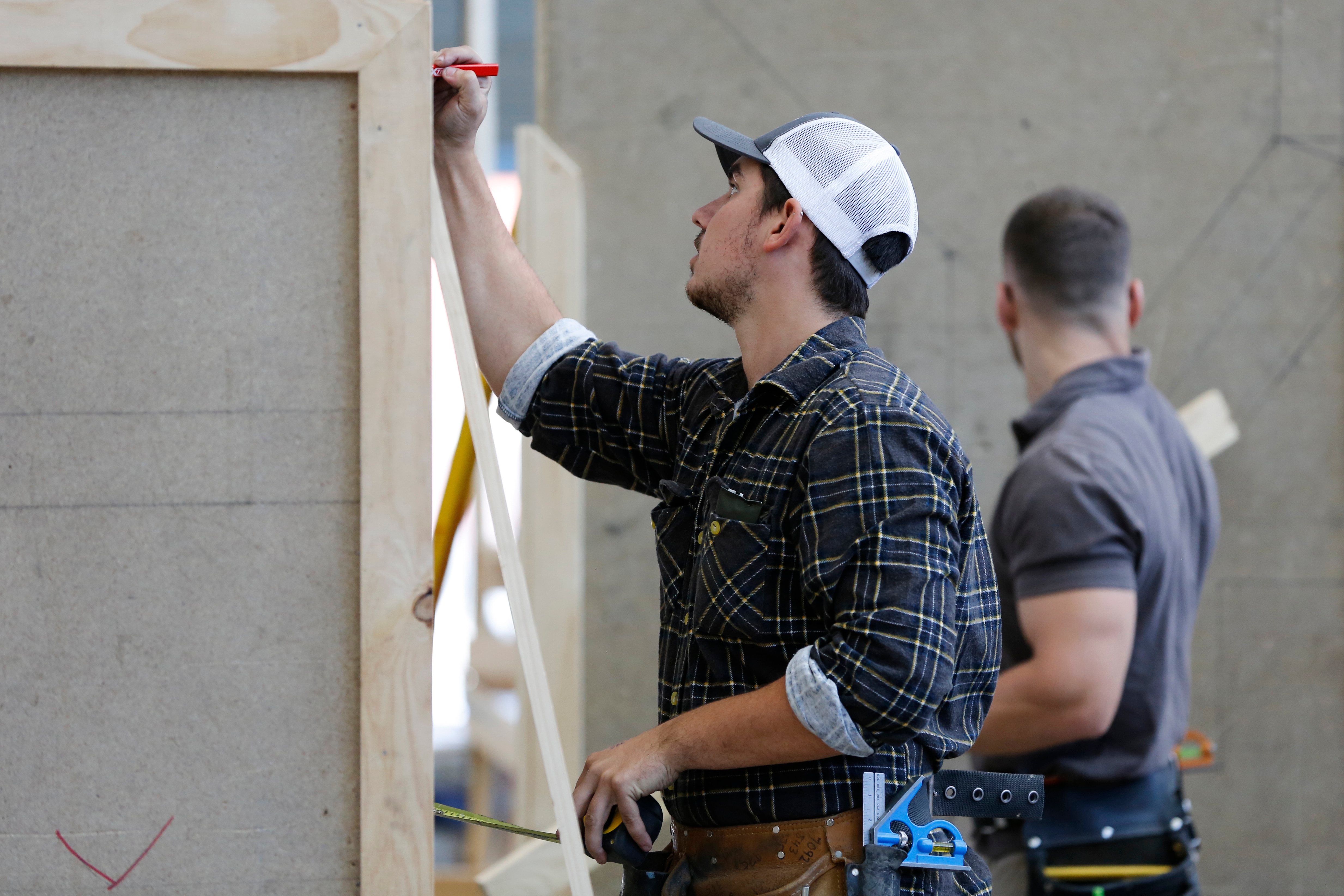 Students seen working at Holmesglen TAFE in Melbourne.