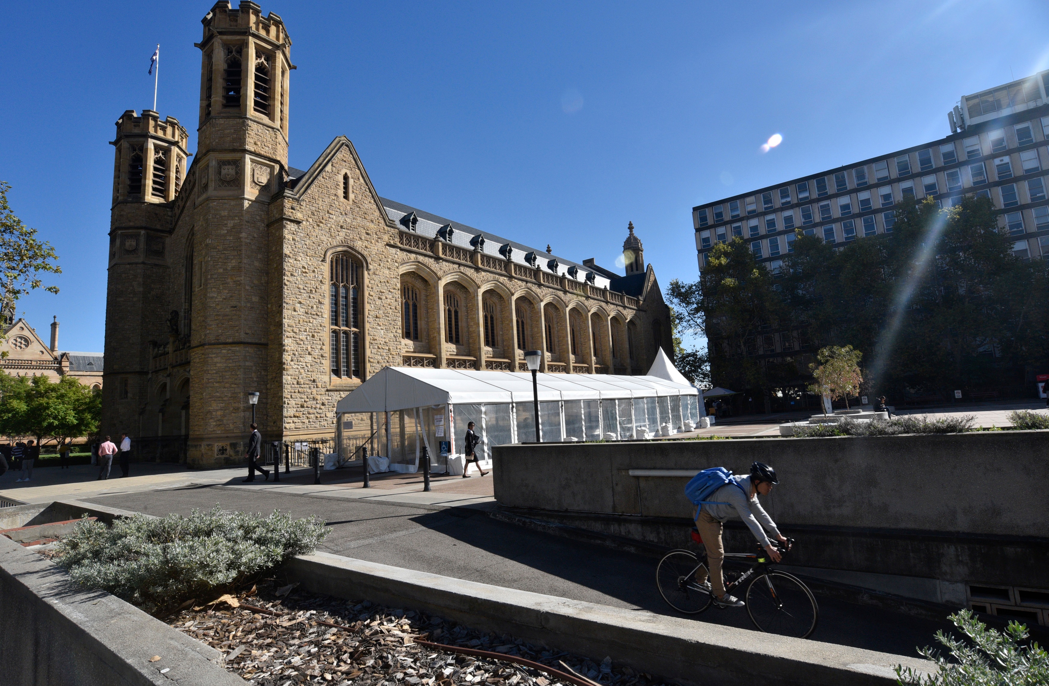 A general view of The University of Adelaide in Adelaide, South Australia.