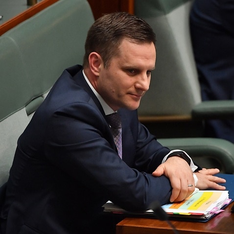 Minister for International Development Alex Hawke during Question Time in the House of Representatives at Parliament House in Canberra, Wednesday, October 28, 2020. (AAP Image/Mick Tsikas) NO ARCHIVING